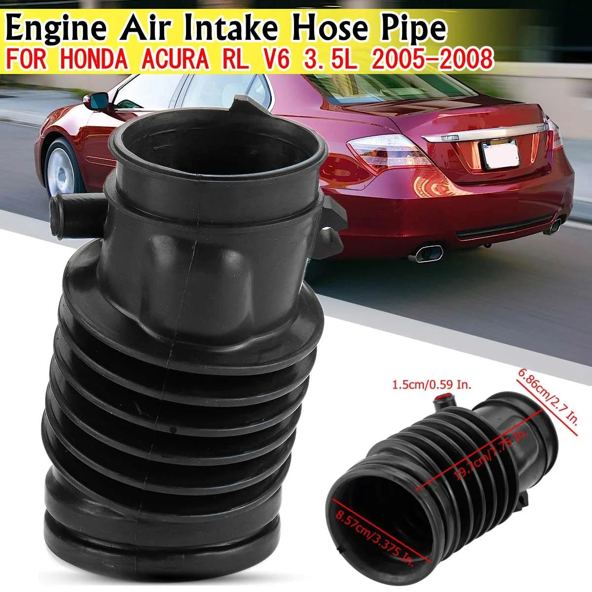 

17228RJAA01 Car Engine Air Intake Hose Pipe FOR TOYOTA for ACURA RL V6 3.5L 2005 2006 2007 2008 #17228-RJA-A01 Replacement