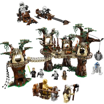 

In stock Star Toys Wars Compatible Lepinblock Block Ewok Village Wars Set 10236 Building Block Bricks Kids Toys Christmas Gifts