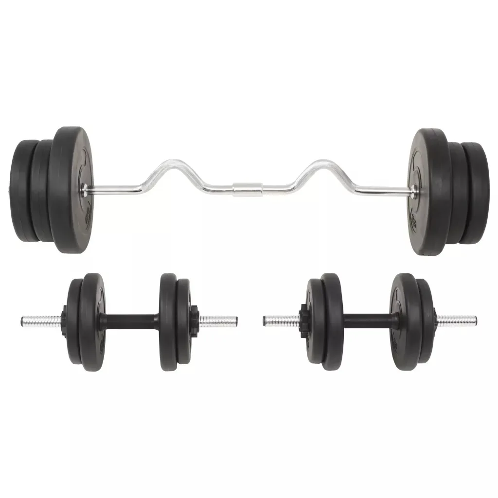 

vidaXL Barbell Dumbbell Set 60kg Men Arm Muscle Adjustable Dumbbells Fitness Body Building Equipments Weightlifting Workout Gym