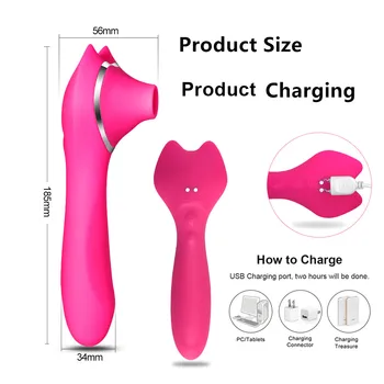 Powerful G-Spot Dildo Vibrators for Women Clit Sucker Clitoris Vacuum Stimulator Sexy Adults Goods Massager Sex Toys for Female 5