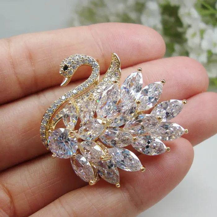 Diamante Crystal Rhinestone Animal Brooch Bridal Jewelry Gifts Lovely Brooch Pin 