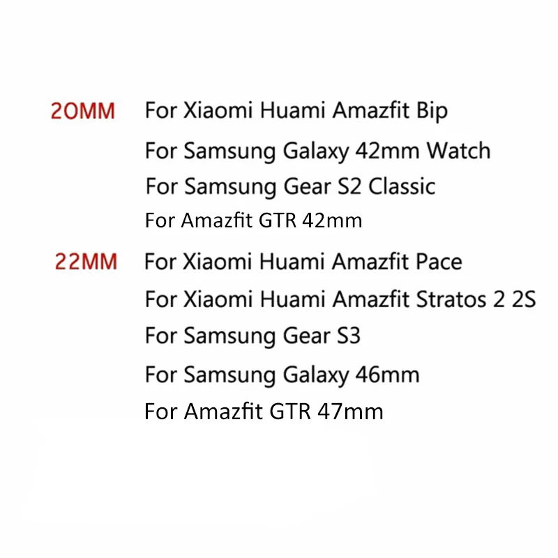 20 мм силиконовый ремешок для Amazfit Bip/GTR 42 мм смарт-часы ремешок для samsung galaxy watch 42 мм для Garmin vivoactive 3