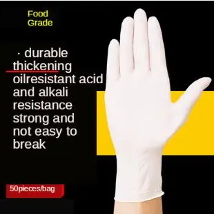 

Gants Jetables Disposable Gloves Latex Latex Gloves 100 Pcs Dishwashing Gloves Rubber Guantes Desechables En Caja De Mittens