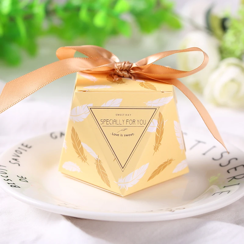 LBSISI жизнь Свадебная конфетная коробка со стразами для свадьбы, пользу симпатичная Подарочная коробка с бантом для свадебной церемонии, душ День рождения уп 30/50/100 шт - Цвет: Style14