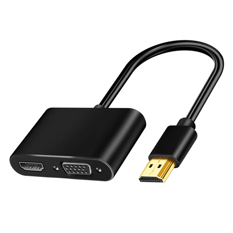 2 в 1 HDMI к VGA адаптер конвертер разделитель и одновременно (20 см)|Адаптеры Type-C| |