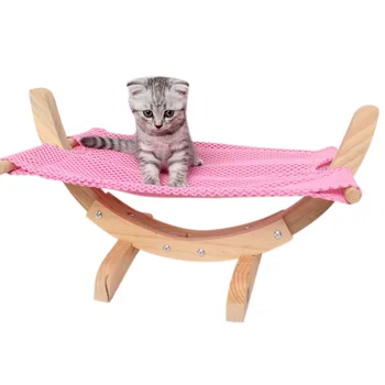 

HOT Cats Hammock Bed Breathable Wood Rest Sleeping Soft Comfortable Pets Supplies NDS