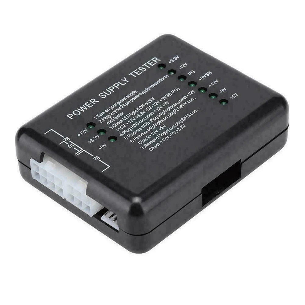 Измеритель SATA Led 12 в 5 В 3 мини точный тестер источника питания HDD PSU ATX 20/24 Pin