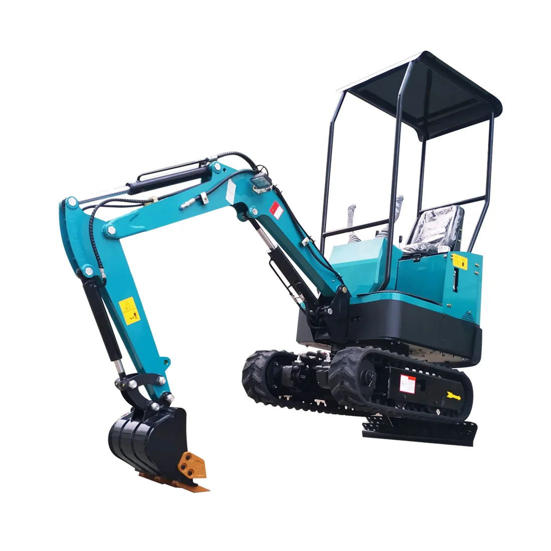 New Bagger Mini Excavator 1-1.8ton Small Wheeled Trencher Ht-12 Crushing Roof Fertilizing Trenching Orchards Farm Garden Helper