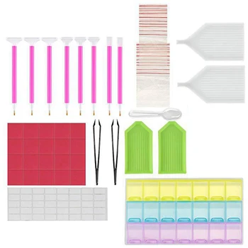 

88PCS 5D Embroidery Tools Pen DIY Diamond Painting Cross Stitch Tools Accessories Kit for Adults or Kids