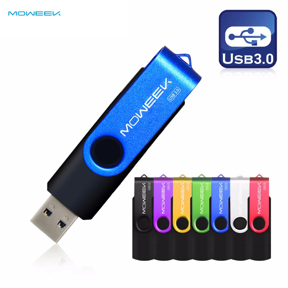 Moweek USB флеш накопитель 2017 Поворотная usb флешка 128 Гб OTG 3 0 Флешка высокая скорость 64