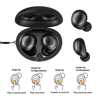 

FULL-TWS Wireless Stereo Bluetooth Earphone 5.0 Stereo Sport Earbuds Headset Deep Bass Sports Wireless Binaural for iPhone Xiaom