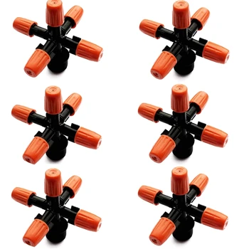 

10 Pieces of Garden Sprinkler Irrigation Mist Fog 5 Nozzle Spray 1/2 Inch Mounting Adapter Adjustable Dripper for Micro-Irrigati