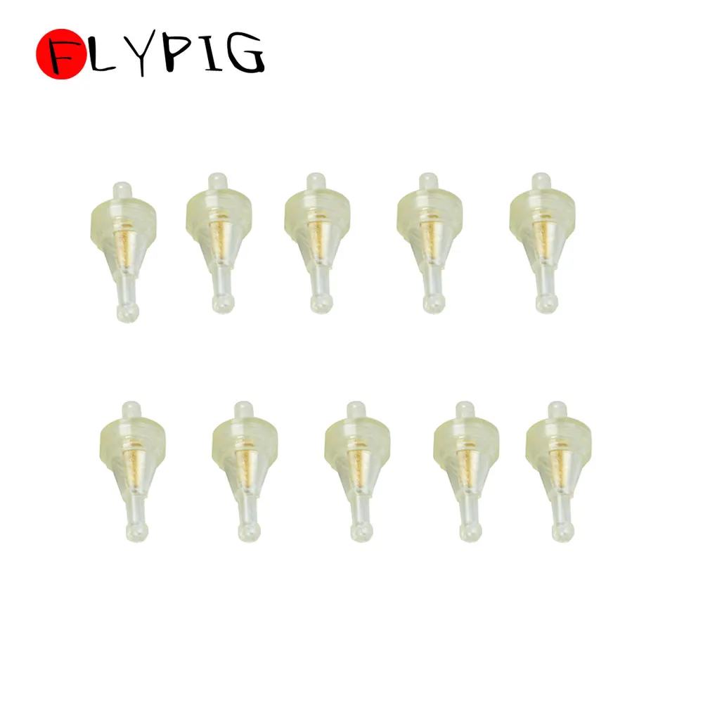 FLYPIG Новые Оптовые 10X мотоциклетные масляные фильтры 1/" прозрачный встроенный газовый топливный фильтр универсальные запасные части