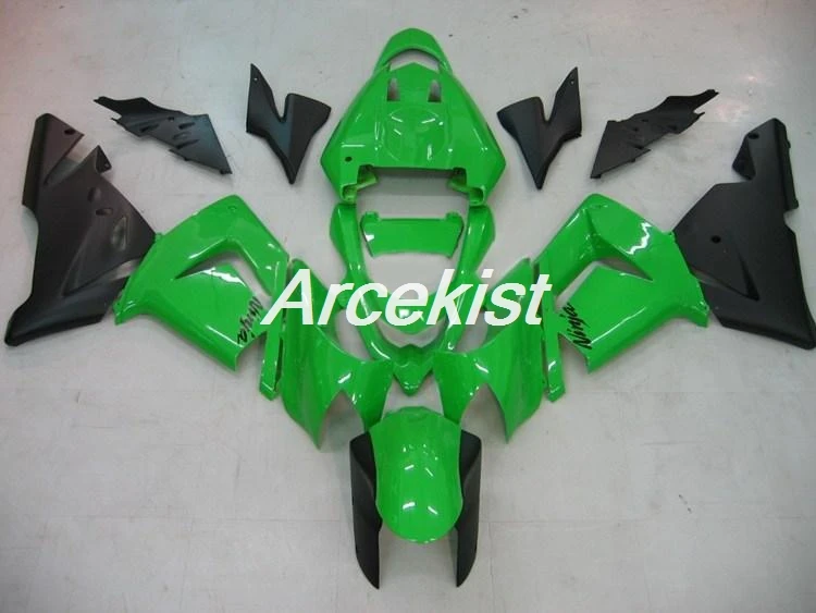Пользовательский стиль ABS обтекатель комплект подходит для kawasaki Ninja ZX10R 2004-2005 04 05 10R bodyкомплект кузова зеленый черный