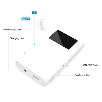 

3in1 Rechargeable Bluetooth 5.0 Audio Transmitter Receiver with Display for PC TV Car Speaker Headphones Home Stereo