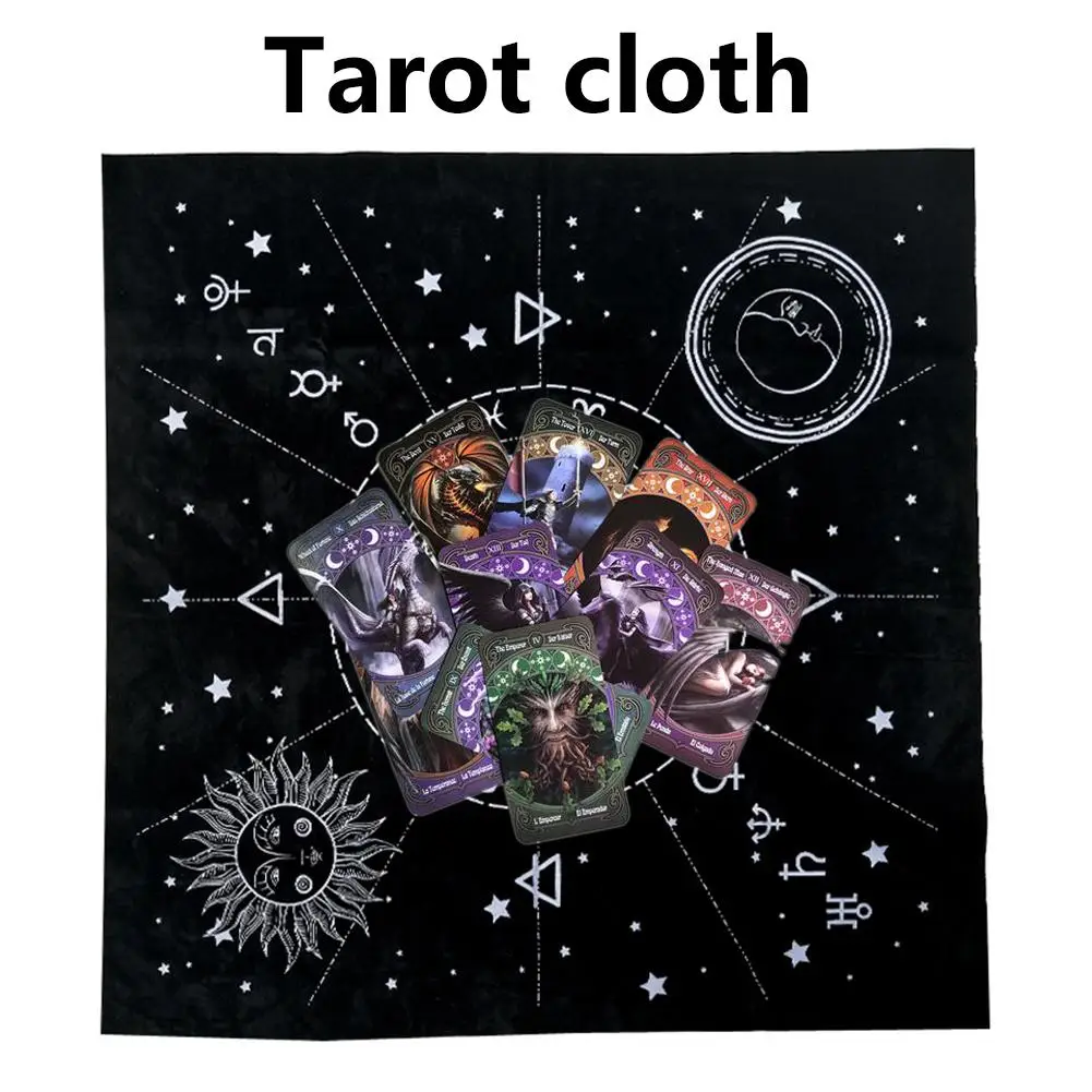 Скатерть Таро для игры в карты Пентакль скатерть для карт Таро 12 созвездий Астрология Таро гадания скатерть для карт