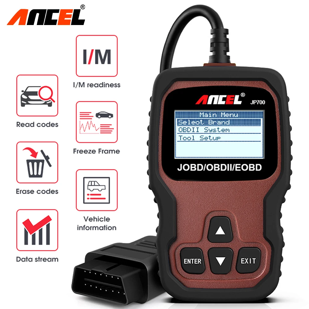 Ancel JP700 JOBD OBD2 сканер для японского автомобиля Автомобильный диагностический
