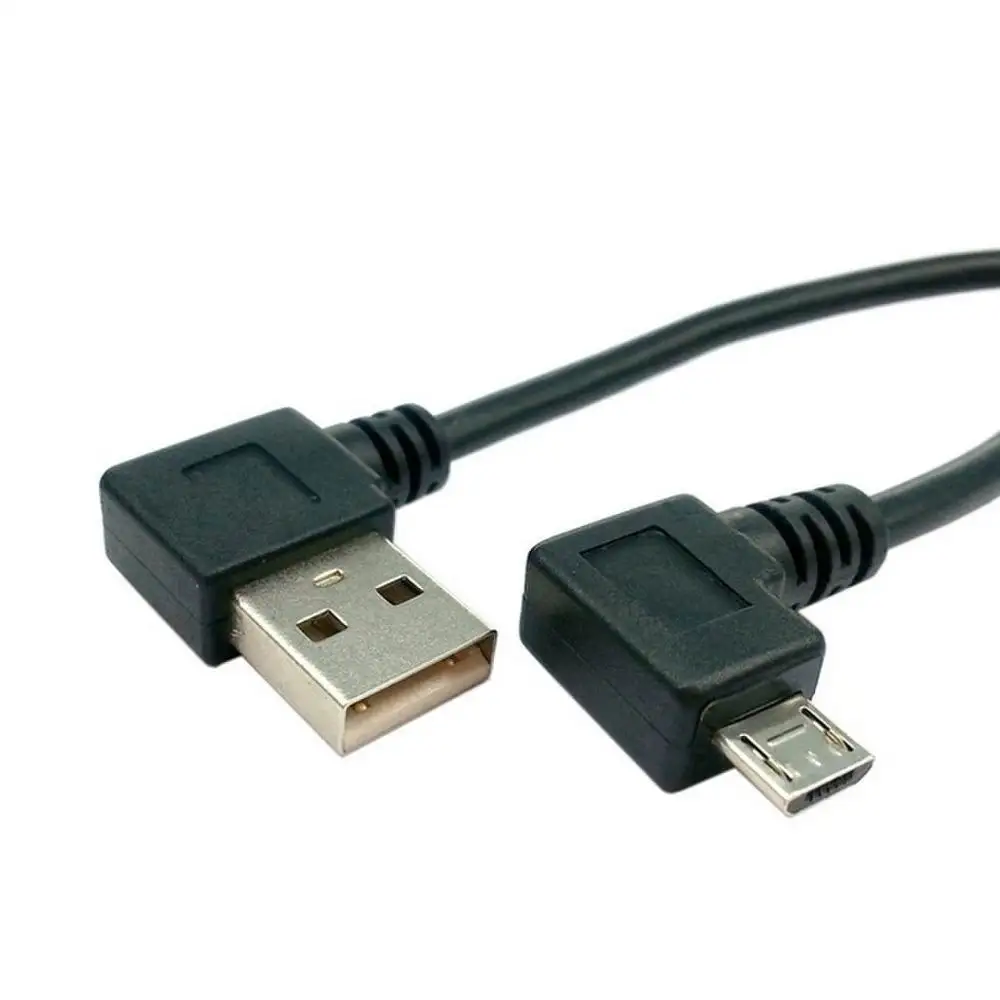 15cm short 90 degree usb 2 0 to micro usb b male cable left angle data