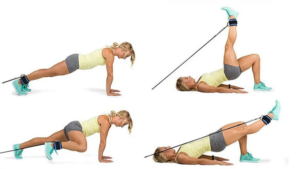 HIINST Ankle Straps Pedal Rope Ankle Buckle Leg Workout Fitness Gear Leg Puley Bodybuid Sports Support Weight-assisted Belt 319