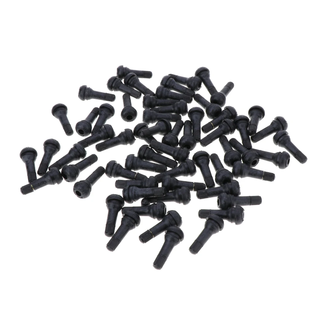 100pcs TR413 Rubber Car Tubeless Vacuum Snap-in Tire Tyre Valve Stem
