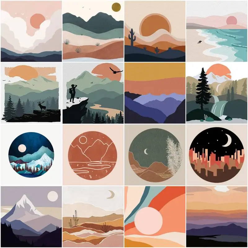 

Набор для рисования по номерам на стене, 20 х20 см