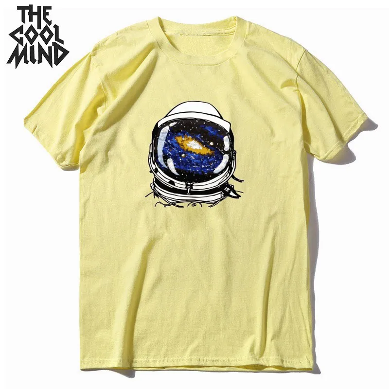 Прохладный ум хлопок с круглым вырезом с принтом космоса леггинсы с рисунком Мужская футболка повседневные loost Мужская футболка Летняя футболка мужские футболки CR-c0107 - Цвет: CR-c0107CM-YM
