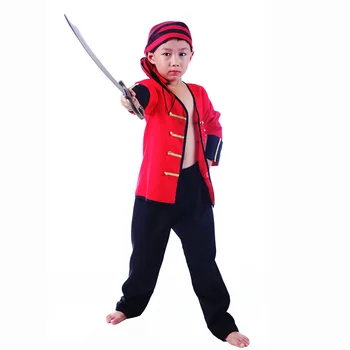 

Halloween Pirate Suit BOY'S Caribbean-Style Stage Performance Makeup Ball Garment Party Culture halloween costume for kids