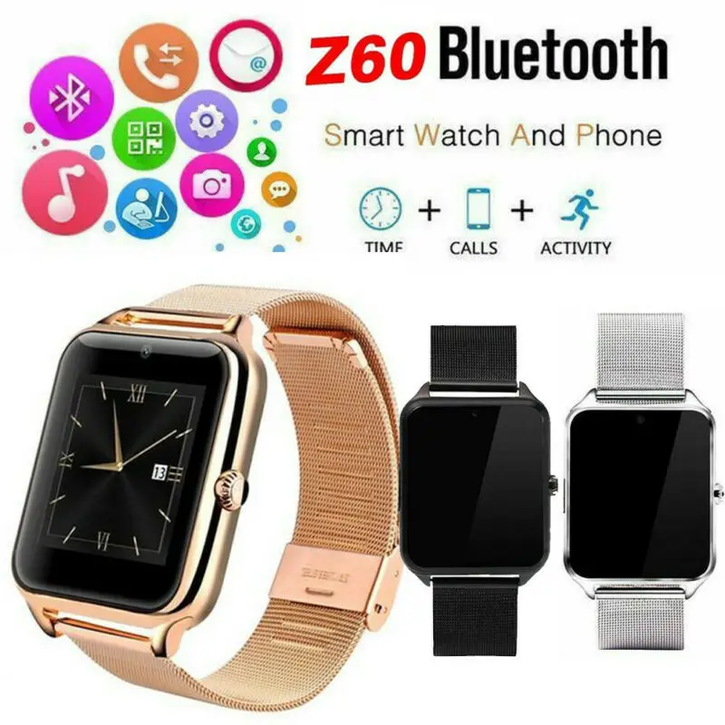 PYMH из нержавеющей стали Bluetooth GSM сим Смарт часы Z60 для samsung iphone Android