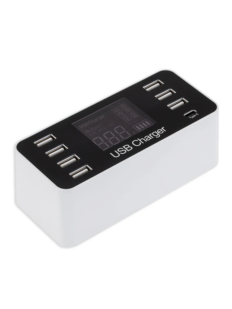 Хорошее качество мульти-порты USB адаптер настольное настенное зарядное устройство светодиодный дисплей зарядная станция 40 Вт
