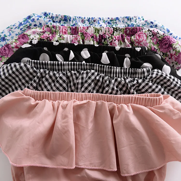 Летние модные шорты для маленьких девочек штанишки для новорожденных девочек с цветочным принтом, кружевные треугольные Трусы-шорты, брюки для малышей штаны на подгузник, одежда