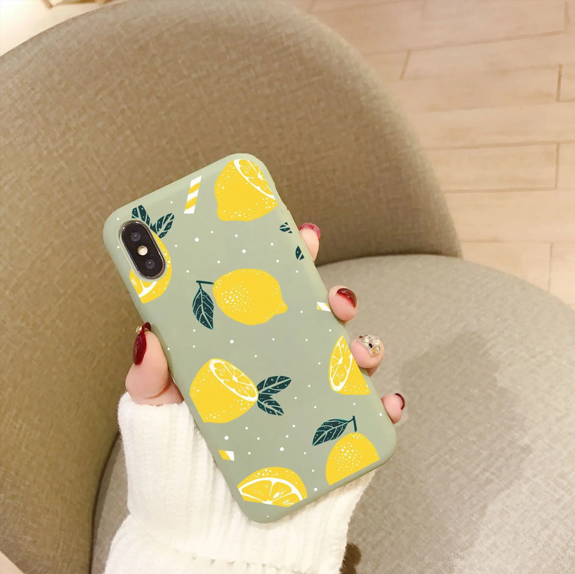 Чехол для телефона с изображением фруктов лимона iPhone XR 11 Pro XS MAX X 7 8 6 SE 2020 Plus мягкий