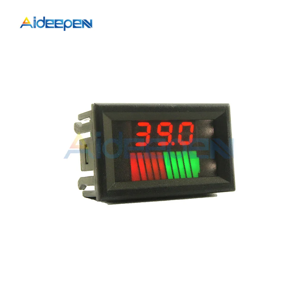 10-сегметный светодиодный Батарея уровень столбчатую диаграмму 12 V/36 V/60 V 24 V/48 V/72 V литиевая измеритель емкости аккумулятора индикатор заряда Батарея тестер
