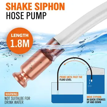 

1pc Multi-purpose PVC Tube Siphon Pump For Oil Fuel Self Hose Water Safety Gasoline Siphon Pipe Priming Transfer V4K2