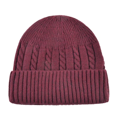 Женские шапки для мужчин, однотонные вязаные шапки, осенние шапки Skullcap, новая зимняя унисекс шапка бини, милые мягкие теплые шапки, женские шапки, homme - Цвет: Red