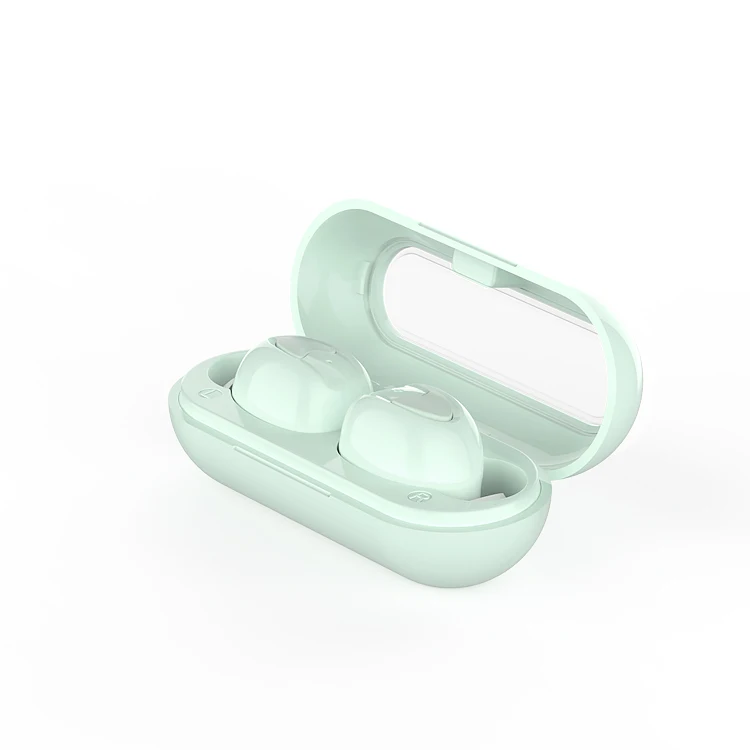 Мини Bluetooth 5,0 гарнитура многоцветный Макарон беспроводная Bluetooth гарнитура Переносной Контейнер-капсула стерео звук для iphone samsung Xiaomi - Цвет: green