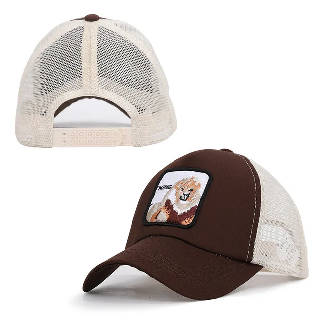 Gorras Animales бейсбольная Кепка с вышивкой и сеткой для мужчин и женщин, Регулируемая Повседневная Кепка от солнца для папы, бейсболка с козырьком - Цвет: H