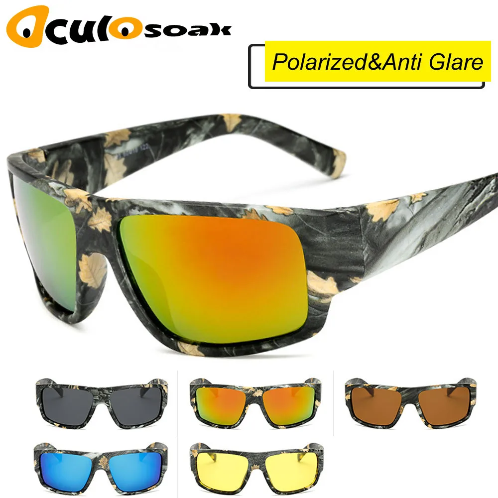 

Polarized Sunglasses Men Women Sport Driving Sun glasses Brand Designer Camouflage Frame Goggle Eyewears De Sol P1028