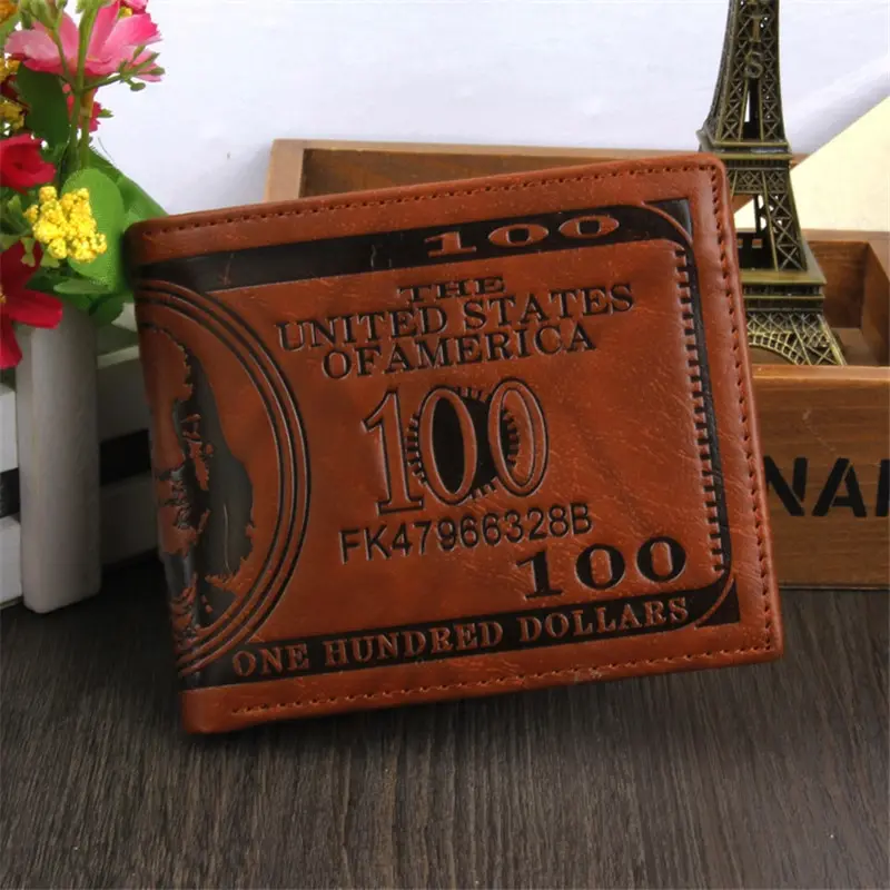 

2020 Men Retro Wallet Wallet 3D Dollar Print Credit Wallet 2020 New Male Long Purse For Coins Multi Pocket Portafogli