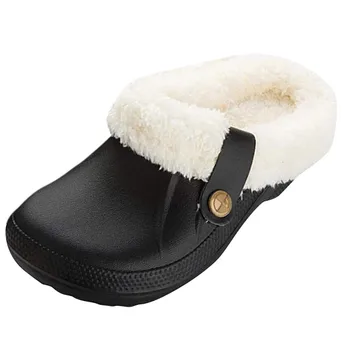 

Shoes Men Slippers Unisex Home Slippers Warm Unisex Warm Lined Slippers Home Waterproof Indoor And Outdoor Garden Shoes ##2