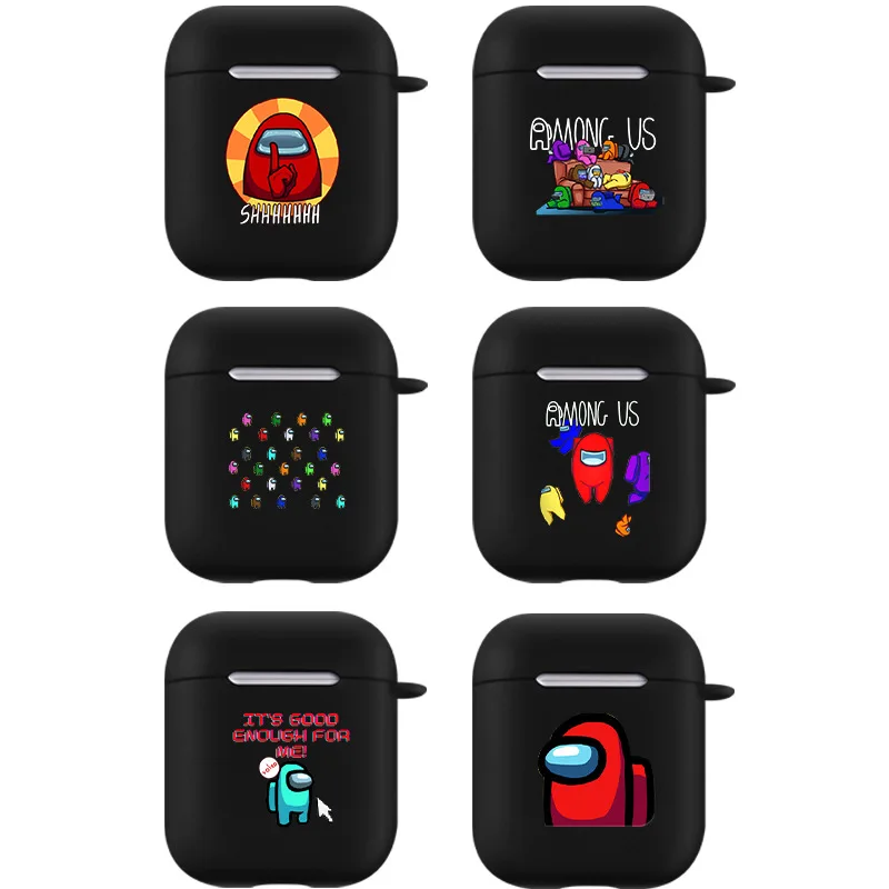 

Among Us Matte Silicone Cases for Apple Airpods 1/2 Protective Case Bluetooth Wireless Earphone Charging Box Bags Gift for Kids