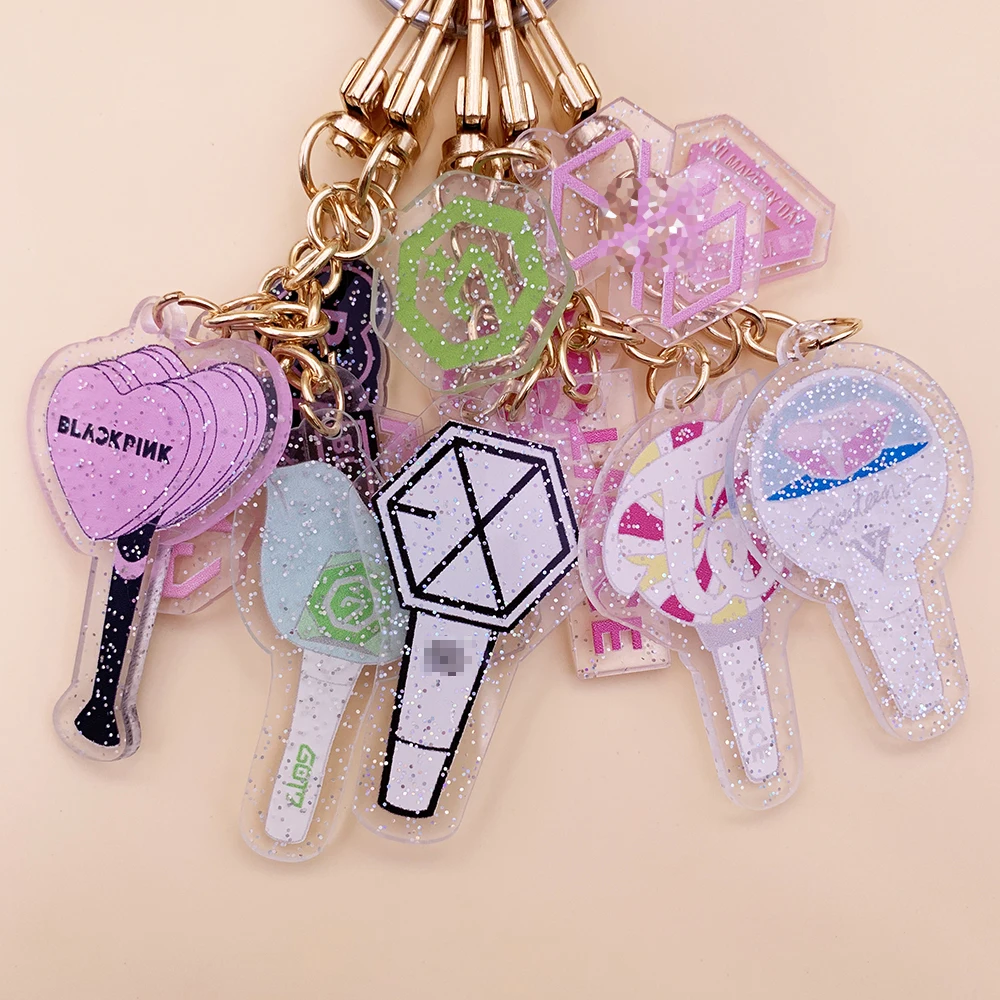 Cute Kpop Acrylic Keychain BLACKPINK GOT7 IZONE SEVENTEEN TWICE ROSE