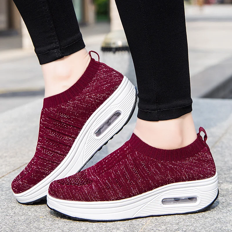 Zapatillas de tenis para mujer, calzado de malla suave para exteriores, de baratas, 6|Zapatos de tenis| - AliExpress