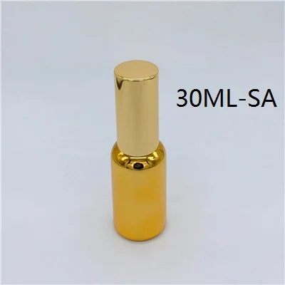 30ML-SA 200 шт./лот, 10 мл, 15 мл, 20 мл, 30 мл, 50 мл, 100 мл, золотой стеклянный флакон для духов с алюминиевым распылителем, косметика - Цвет: 30ML-SA
