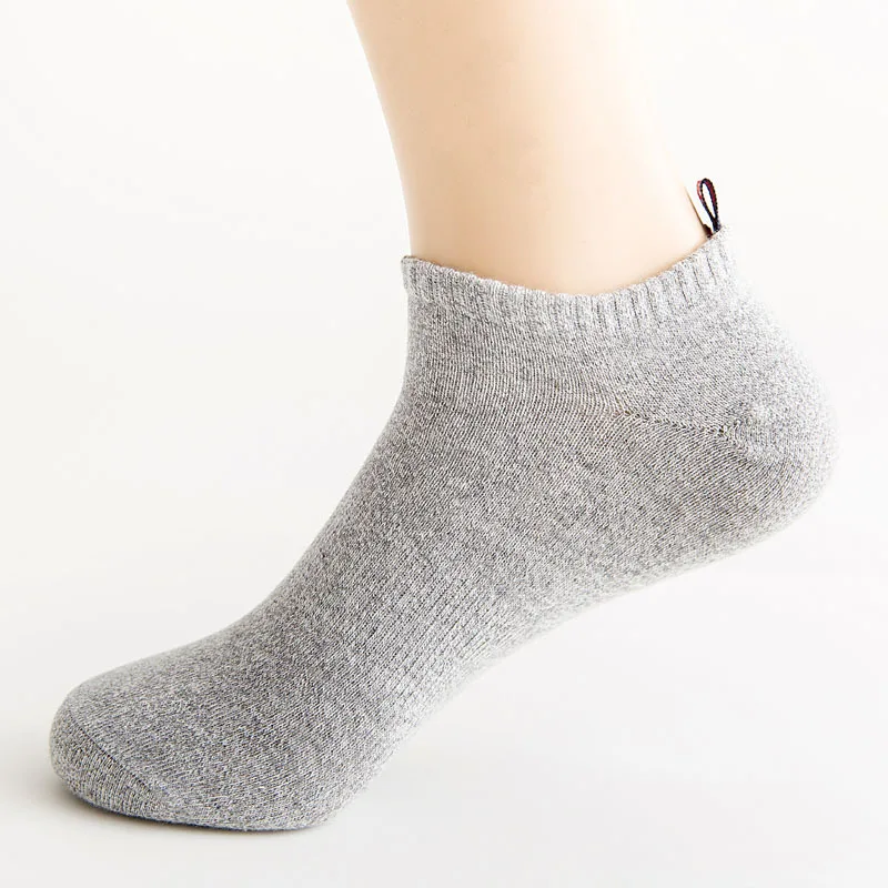 Men light gray Женские и мужские носки-тапочки, 1 пара, хлопковые Компрессионные носки для бега, профессионального баскетбола, велоспорта, пеших прогулок, спортивных носков - Цвет: Men light gray
