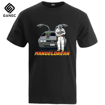

Darth Vader Tshirt Male Cotton Short Sleeve Mandalorian Shirs Sportswear Top Tees Tshirts Star Wars Baby Yoda Men Summer T Shirt