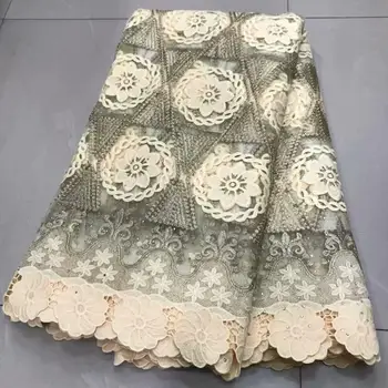 

Wholesale newly designed Swiss voile lace African Guipure French lace fabric stone African lace fabric high quality weddings