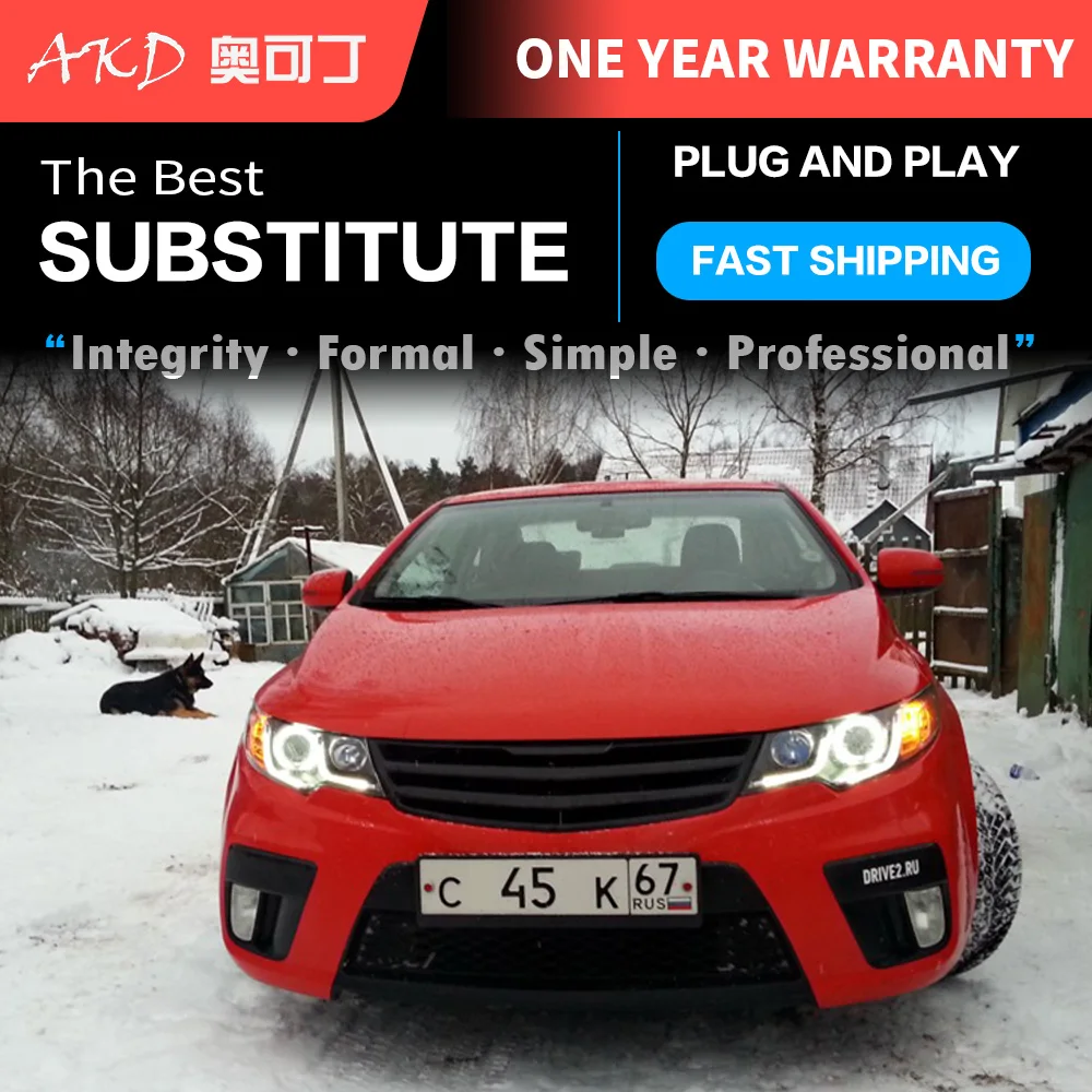 Стайлинг автомобиля фары для KIA Forte светодиодный ные 2009-2013 передняя фара дневные
