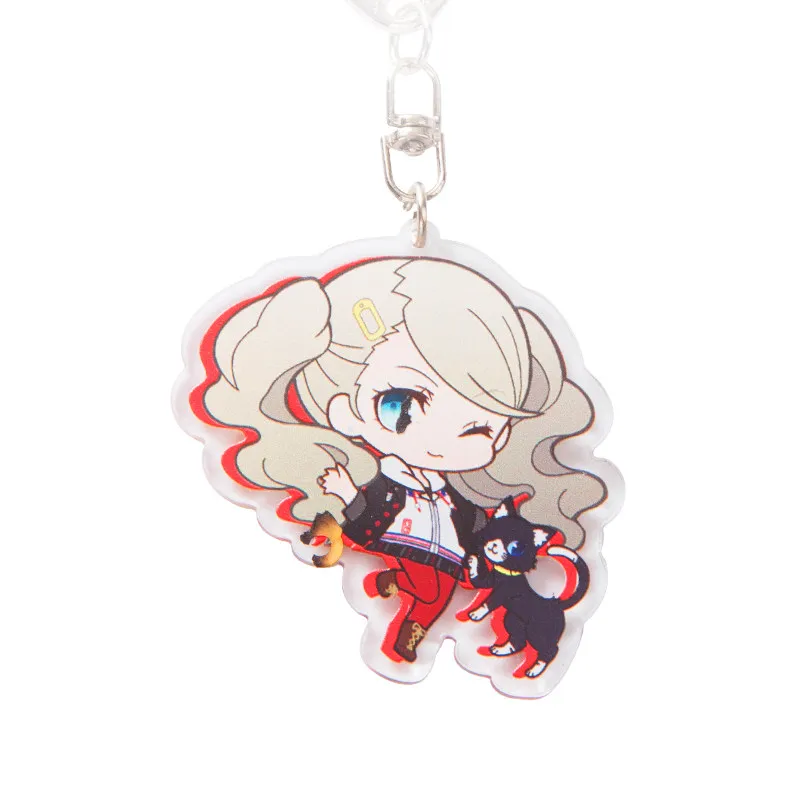 Аниме Persona 5 P5 Anne Takamaki Futaba Sakura Haru Okumura Косплей акриловая фигурка брелок Подвеска для ключей Рождественский подарок