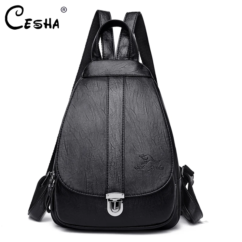

Luxury Anti Theft Women Backpack High Quality Leather Back Pack Pretty Style Shoulders Bag Daypack Travel Backpack Women