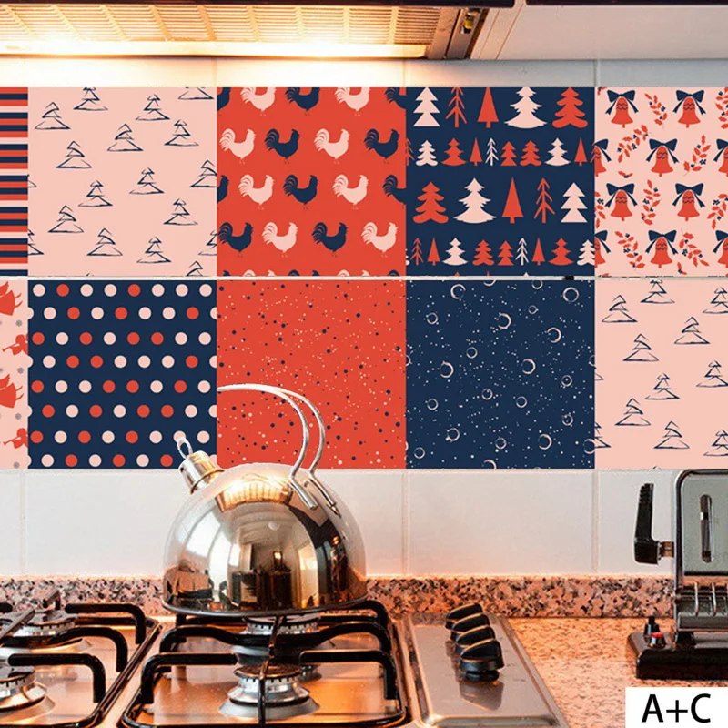 1 шт. рождественские украшения для спальни кухни самоклеющиеся наклейки на пол